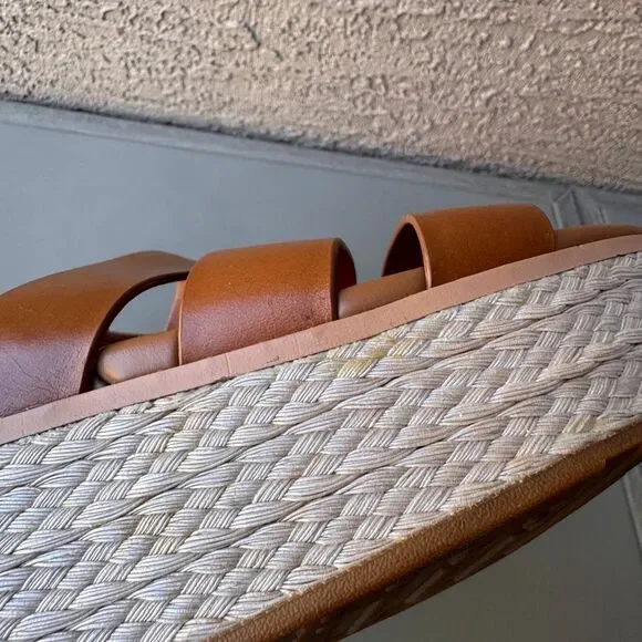 FitFlop Eloise Wedge Sandals Womens Size 8 Tan Platform Espadrille Strappy Shoes - Picture 14 of 16